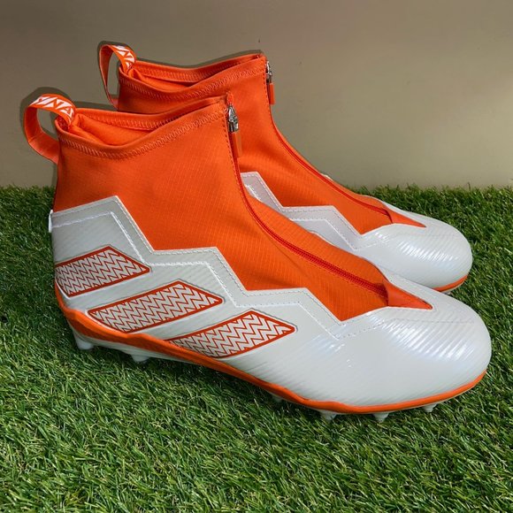 Men\'s Adidas Nasty 2.0 Football Cleats Orange White GZ9605 Size 13.5 NEW main image 7